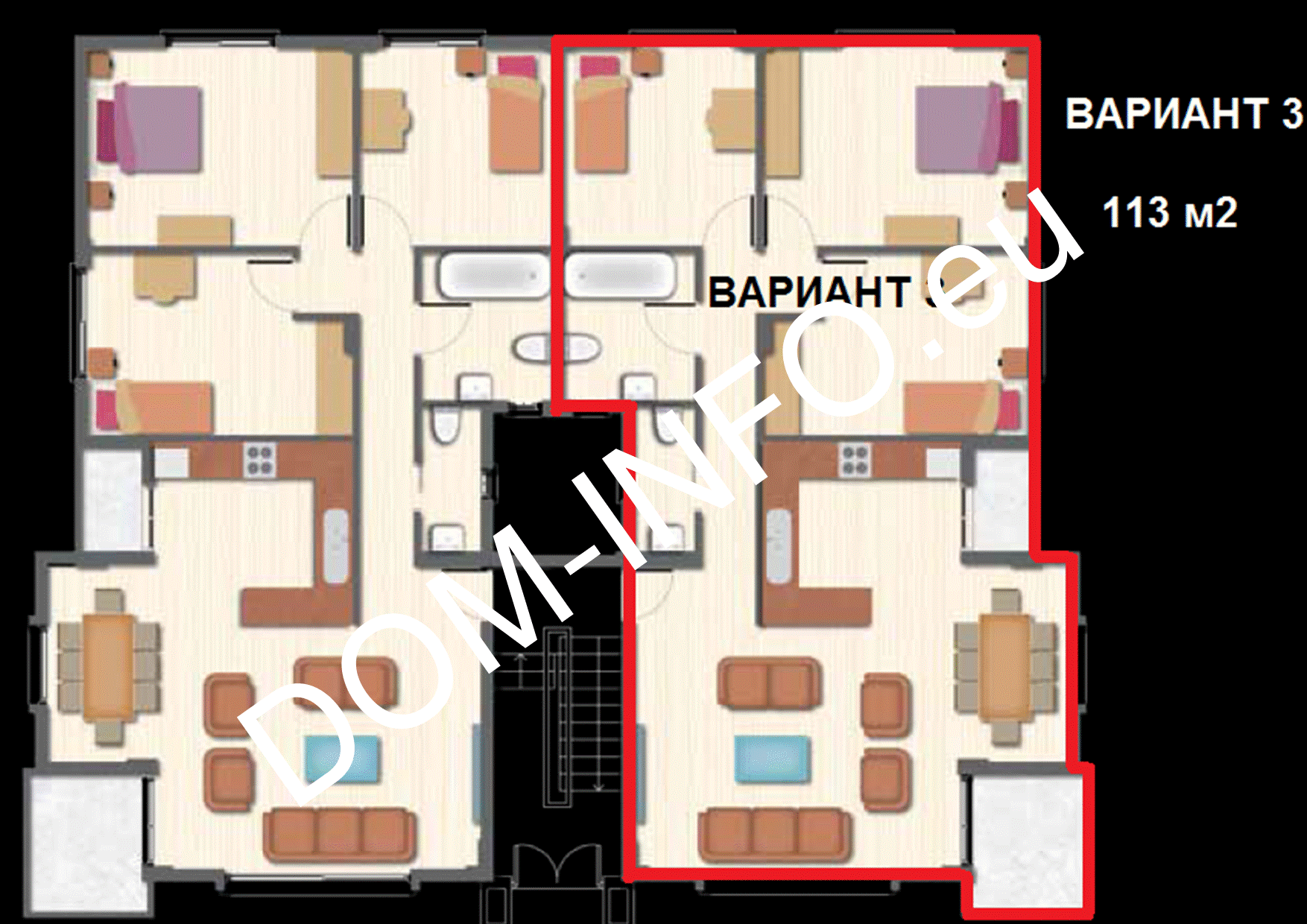 План квартиры в Фамагусте, Северный Кипр